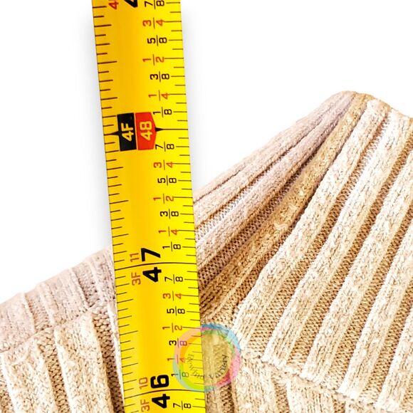 A New Day Cream Ribbed Knit Sweater Dress Mock Neck Midi Bodycon XXL - Picture 14 of 14